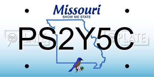 PS2Y5C Missouri License Plate