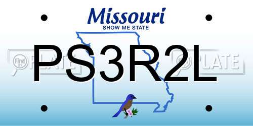 PS3R2L Missouri License Plate