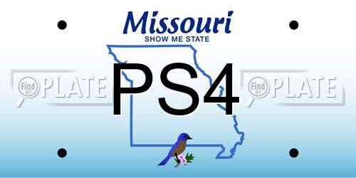 PS4 Missouri License Plate