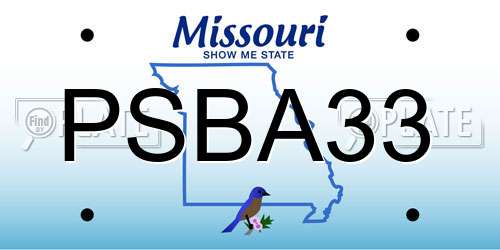 PSBA33 Missouri License Plate