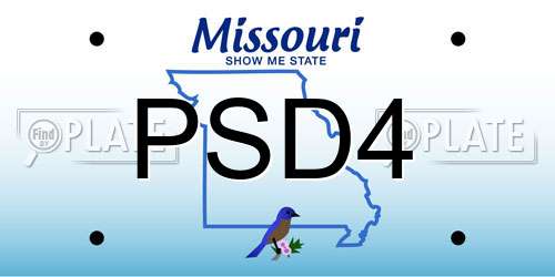 PSD4 Missouri License Plate