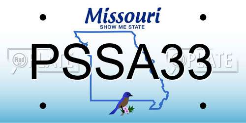 PSSA33 Missouri License Plate