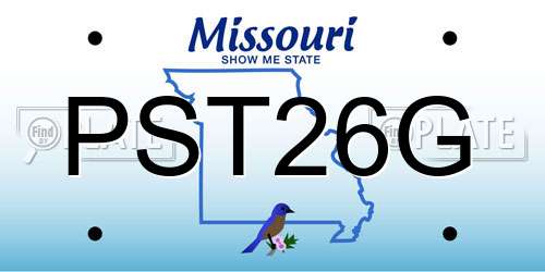PST26G Missouri License Plate