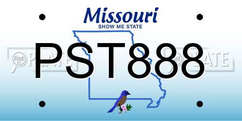 PST888 Missouri License Plate