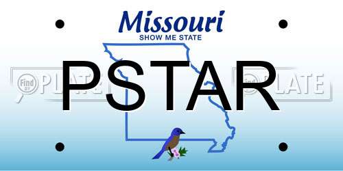PSTAR Missouri License Plate