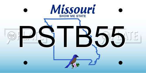 PSTB55 Missouri License Plate
