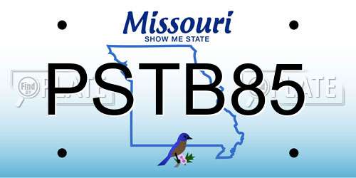 PSTB85 Missouri License Plate