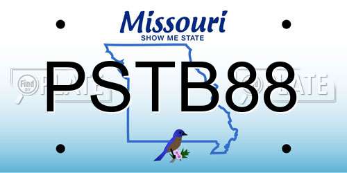 PSTB88 Missouri License Plate
