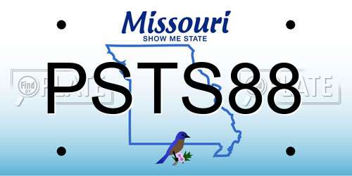 PSTS88 Missouri License Plate