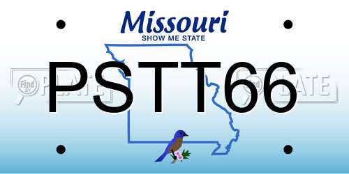 PSTT66 Missouri License Plate