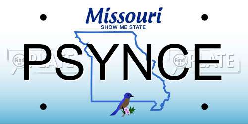 PSYNCE Missouri License Plate