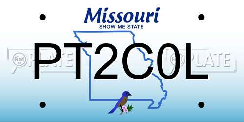 PT2C0L Missouri License Plate