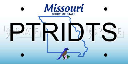 PTRIDTS Missouri License Plate