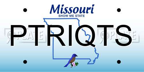 PTRIQTS Missouri License Plate