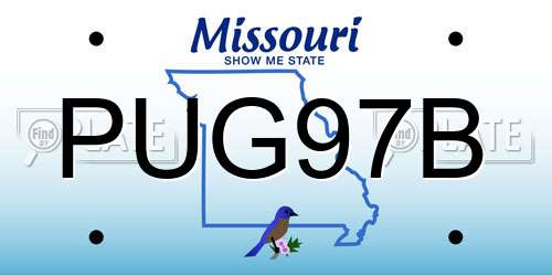 PUG97B Missouri License Plate