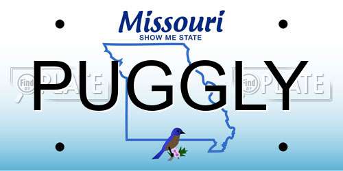 PUGGLY Missouri License Plate