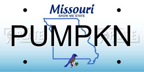 PUMPKN Missouri License Plate