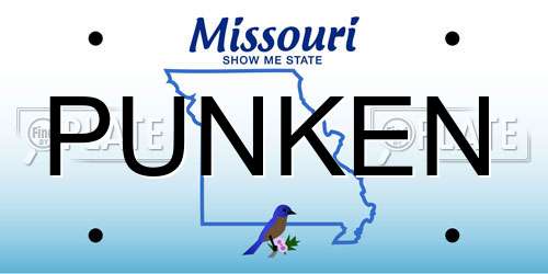 PUNKEN Missouri License Plate