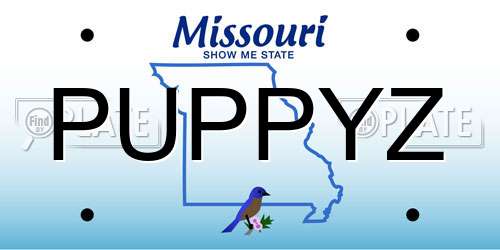 PUPPYZ Missouri License Plate