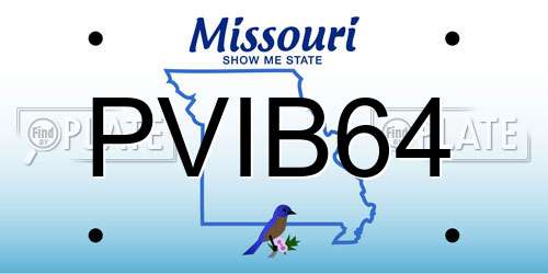 PVIB64 Missouri License Plate
