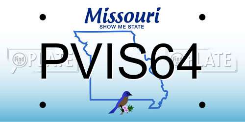 PVIS64 Missouri License Plate