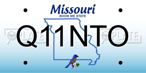 Q11NTO Missouri License Plate