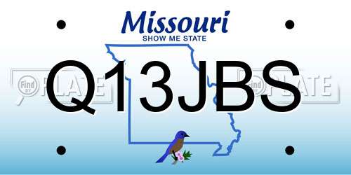 Q13JBS Missouri License Plate
