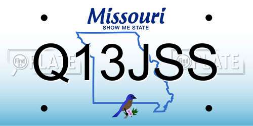 Q13JSS Missouri License Plate