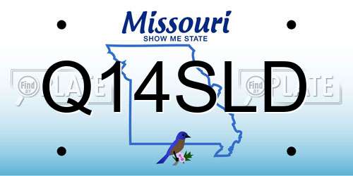 Q14SLD Missouri License Plate