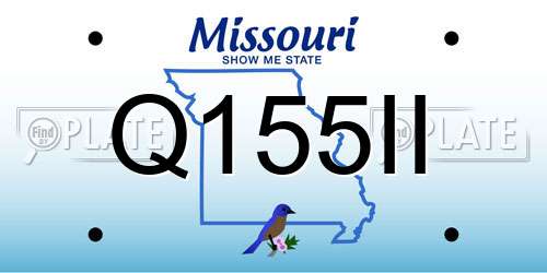 Q155II Missouri License Plate
