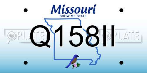 Q158II Missouri License Plate