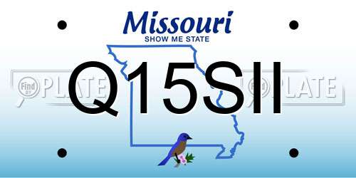 Q15SII Missouri License Plate