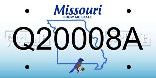 Q20008A Missouri License Plate