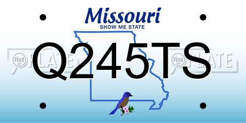 Q245TS Missouri License Plate