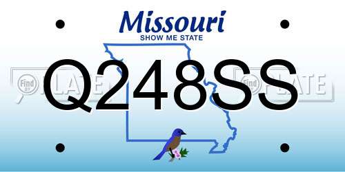 Q248SS Missouri License Plate