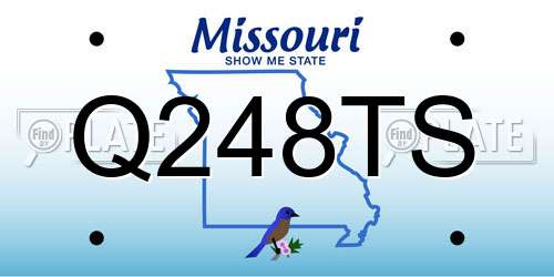 Q248TS Missouri License Plate
