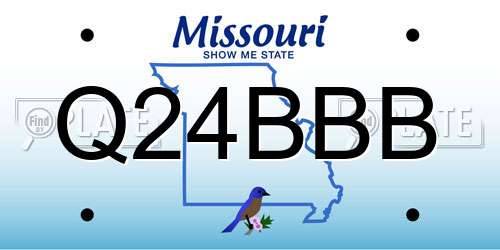 Q24BBB Missouri License Plate