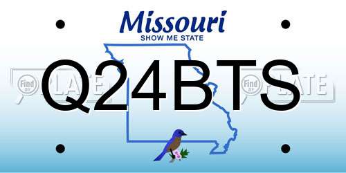 Q24BTS Missouri License Plate