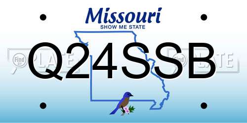 Q24SSB Missouri License Plate