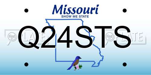 Q24STS Missouri License Plate