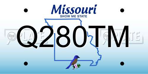 Q280TM Missouri License Plate