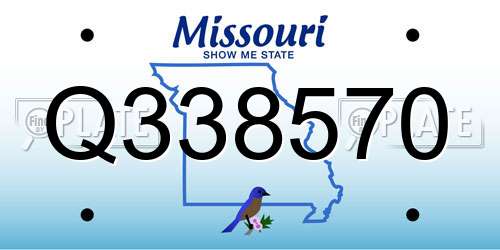 Q338570 Missouri License Plate