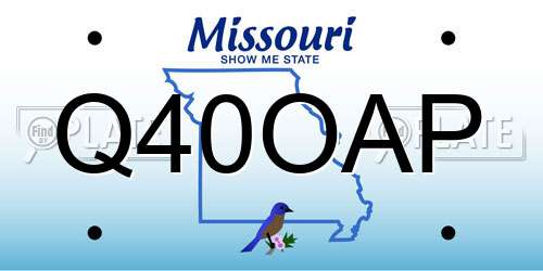 Q40OAP Missouri License Plate