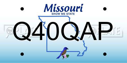 Q40QAP Missouri License Plate