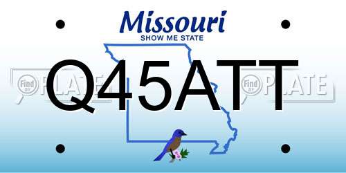 Q45ATT Missouri License Plate