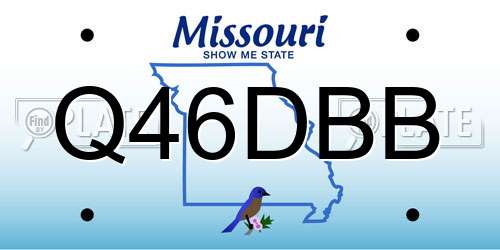Q46DBB Missouri License Plate
