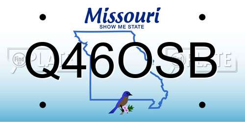 Q46OSB Missouri License Plate