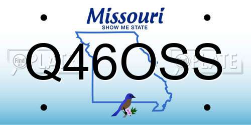 Q46OSS Missouri License Plate