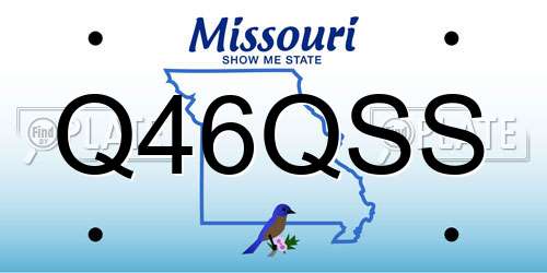 Q46QSS Missouri License Plate