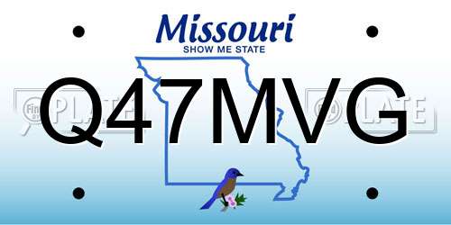 Q47MVG Missouri License Plate